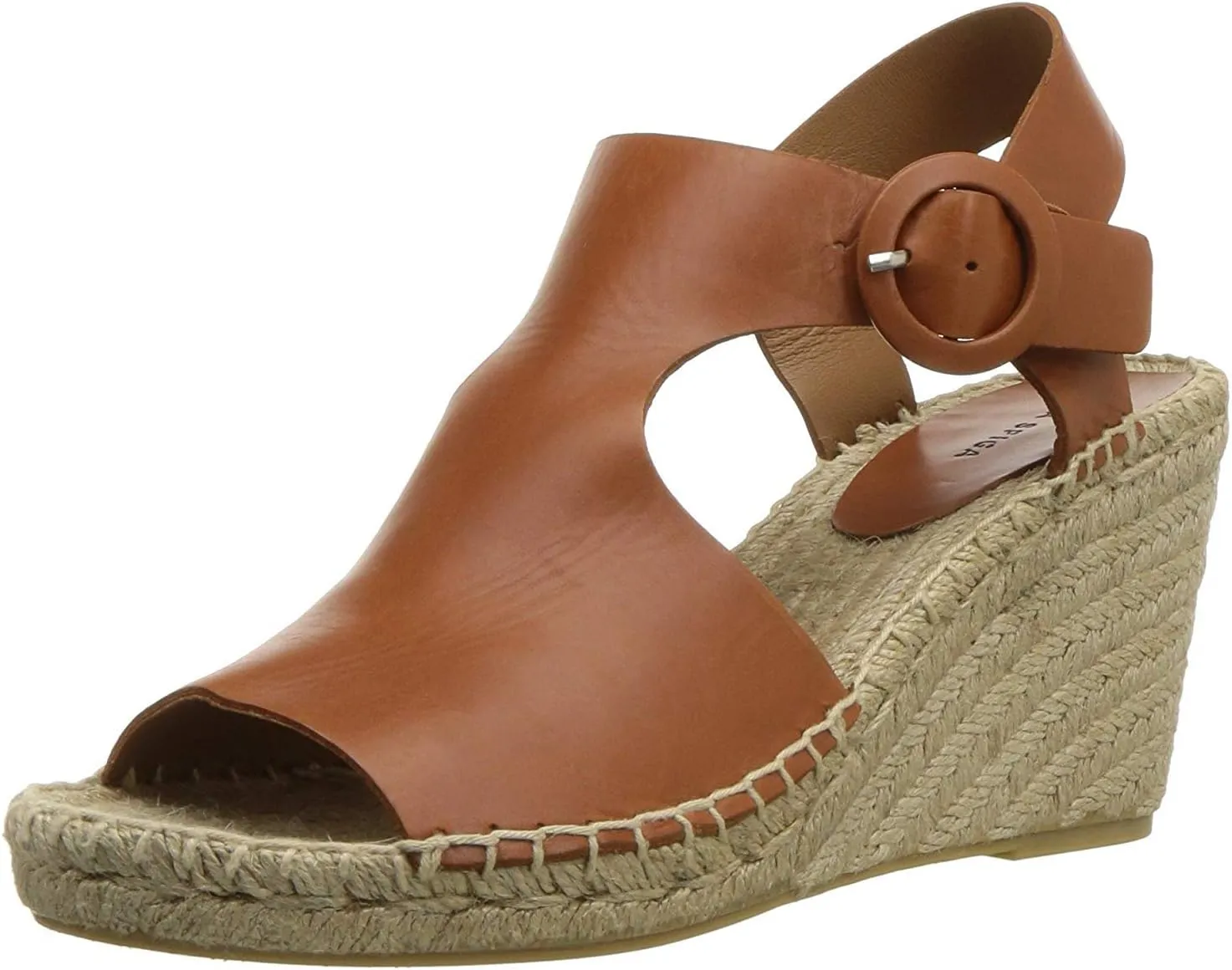 VIA SPIGA Womens Nolan Buckle Ankle Wedge Sandals