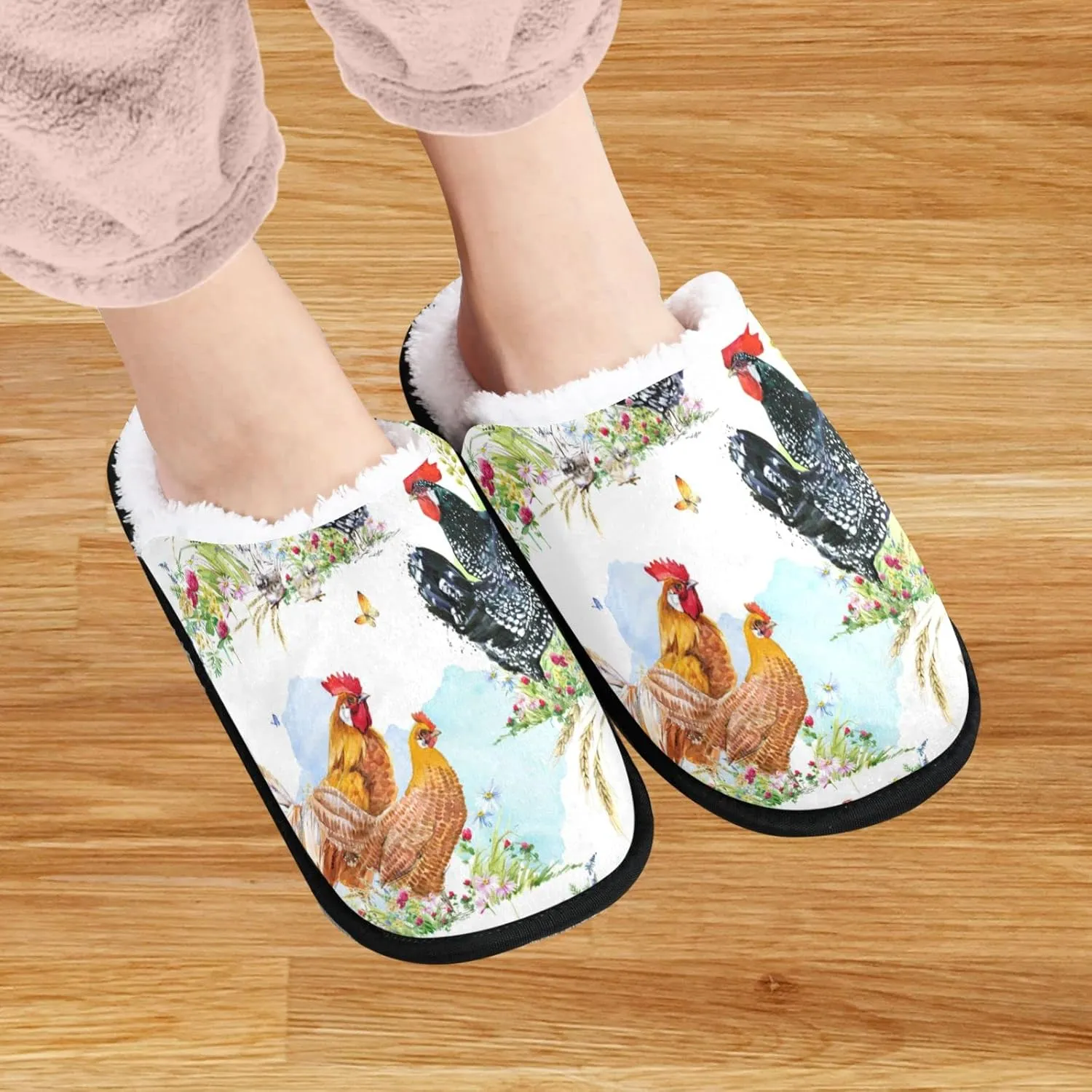 visesunny Women's Cozy Fuzzy Plush Fleece Slippers Soft Memory Foam Ladies House Shoes Warm Bedroom Flat Shoes Unisex Indoor Outdoor