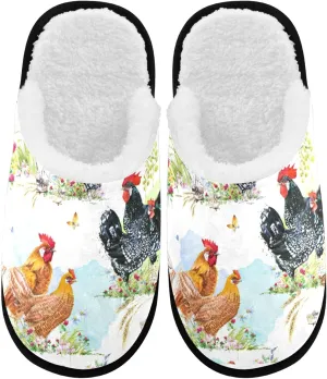visesunny Women's Cozy Fuzzy Plush Fleece Slippers Soft Memory Foam Ladies House Shoes Warm Bedroom Flat Shoes Unisex Indoor Outdoor
