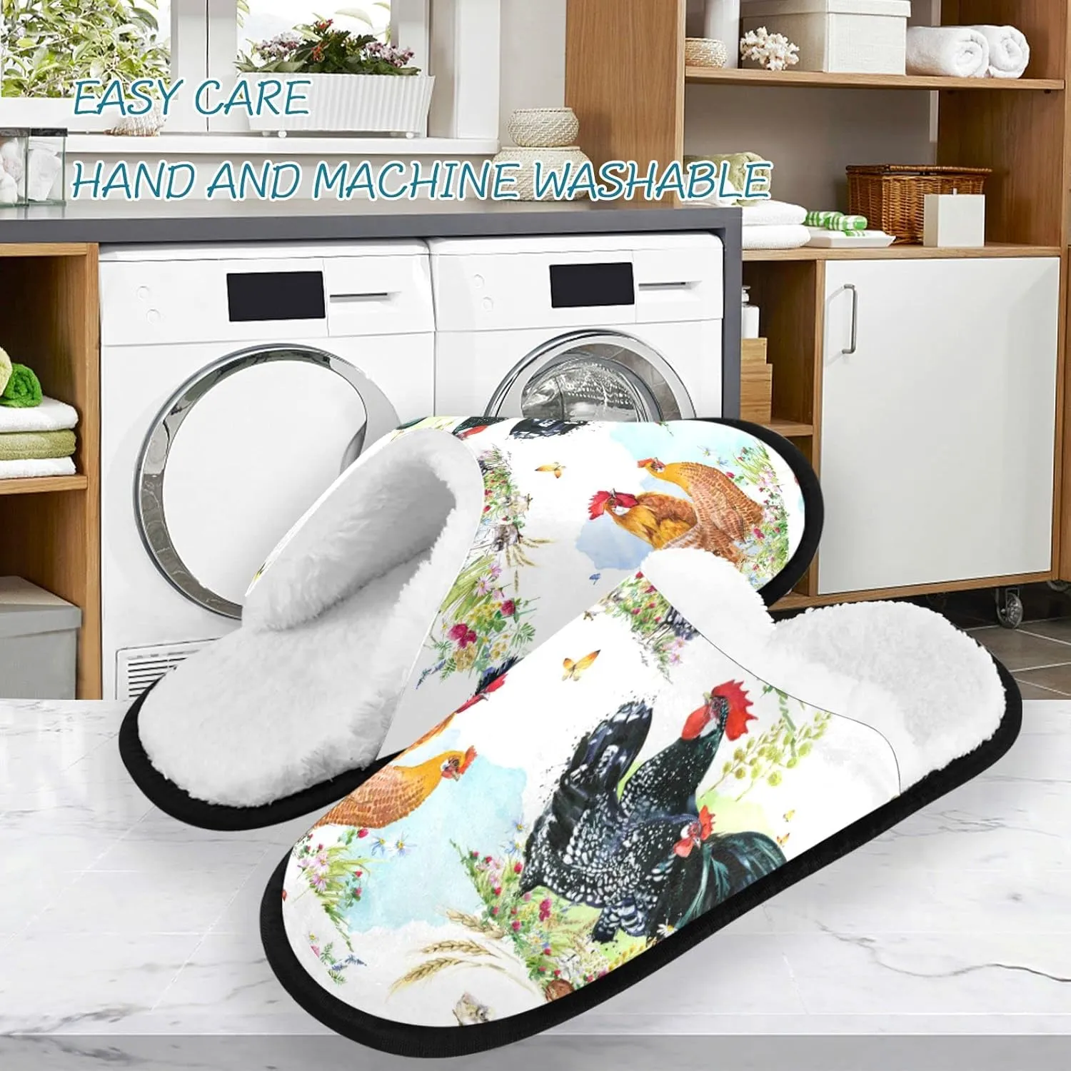visesunny Women's Cozy Fuzzy Plush Fleece Slippers Soft Memory Foam Ladies House Shoes Warm Bedroom Flat Shoes Unisex Indoor Outdoor