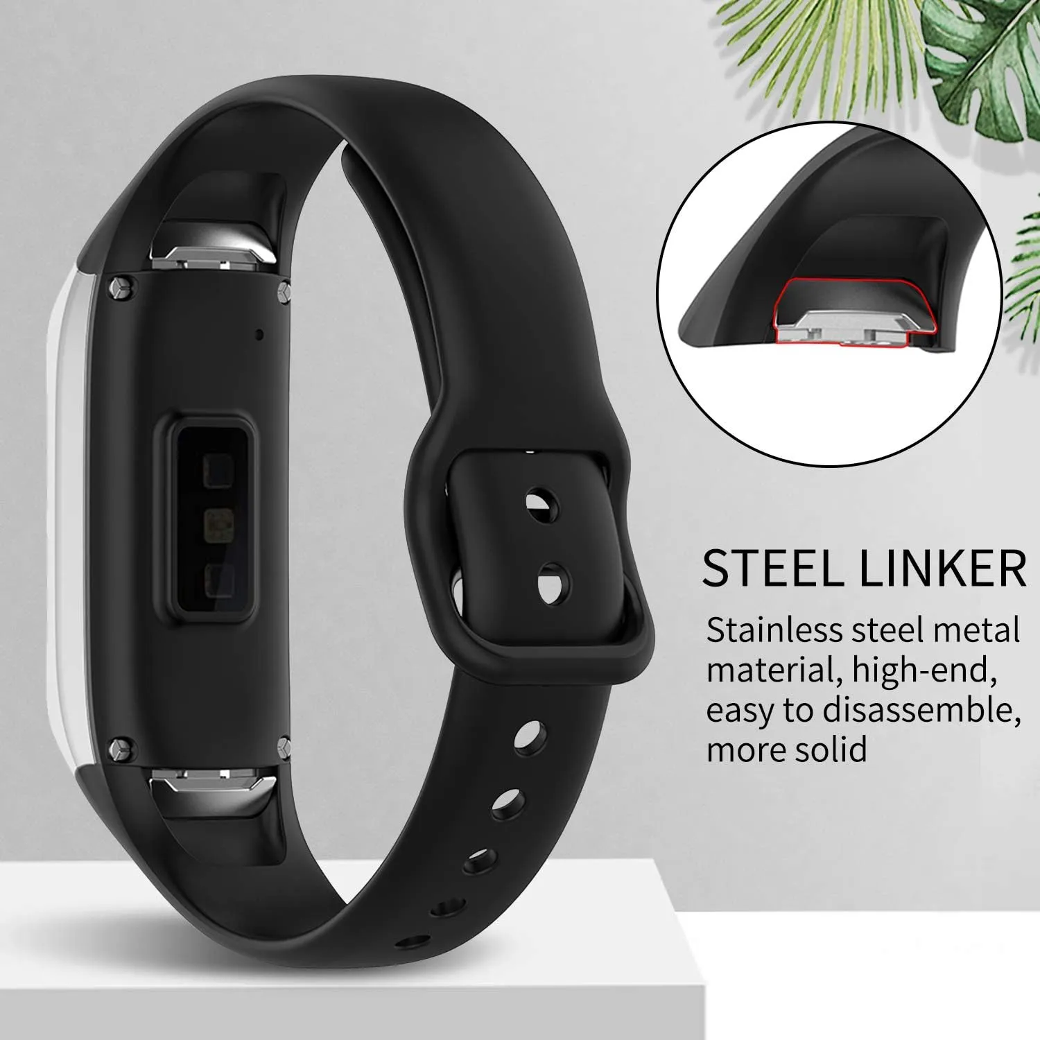 Watbro Compatible with Samsung Galaxy Fit SM-R370 Bands,Adjustable Soft Silicone Replacement Band Straps Wristbands Bracelet Fit Samsung Galaxy Fit Fitness Smartwatch for Women Men