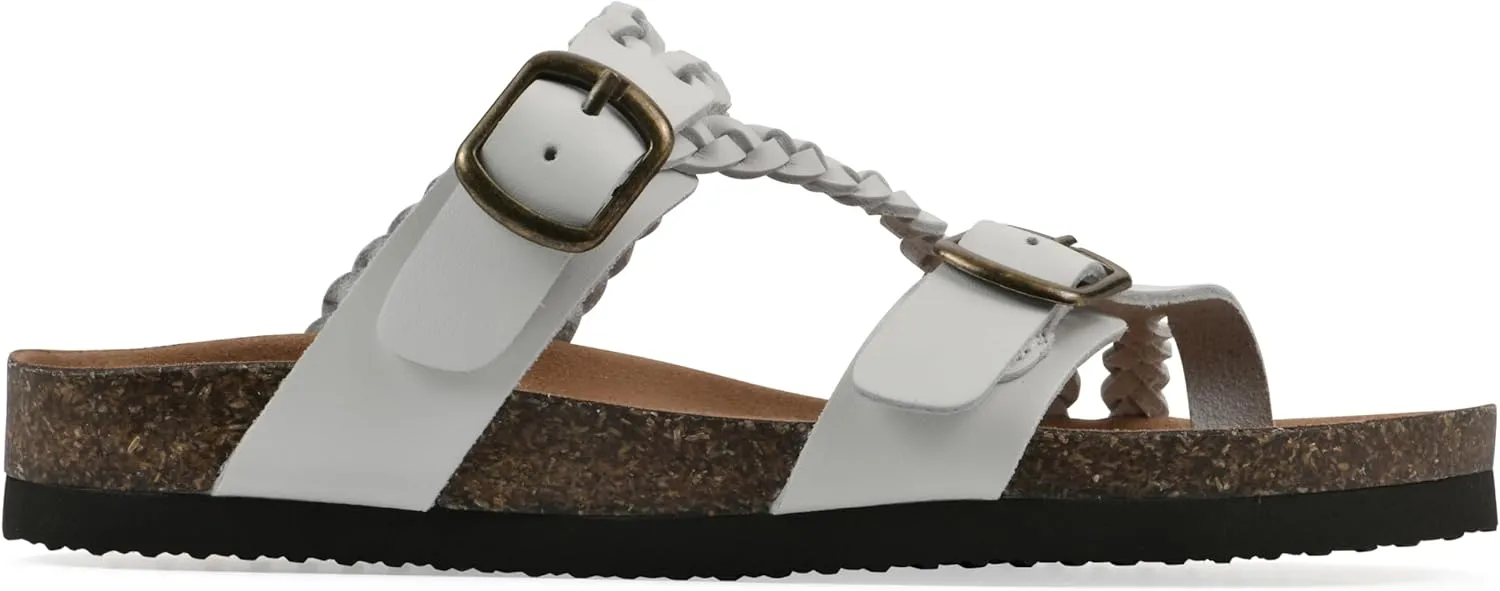 WHITE MOUNTAIN Women's Haziest Braided Signature Comfort-Molded Footbed Sandal