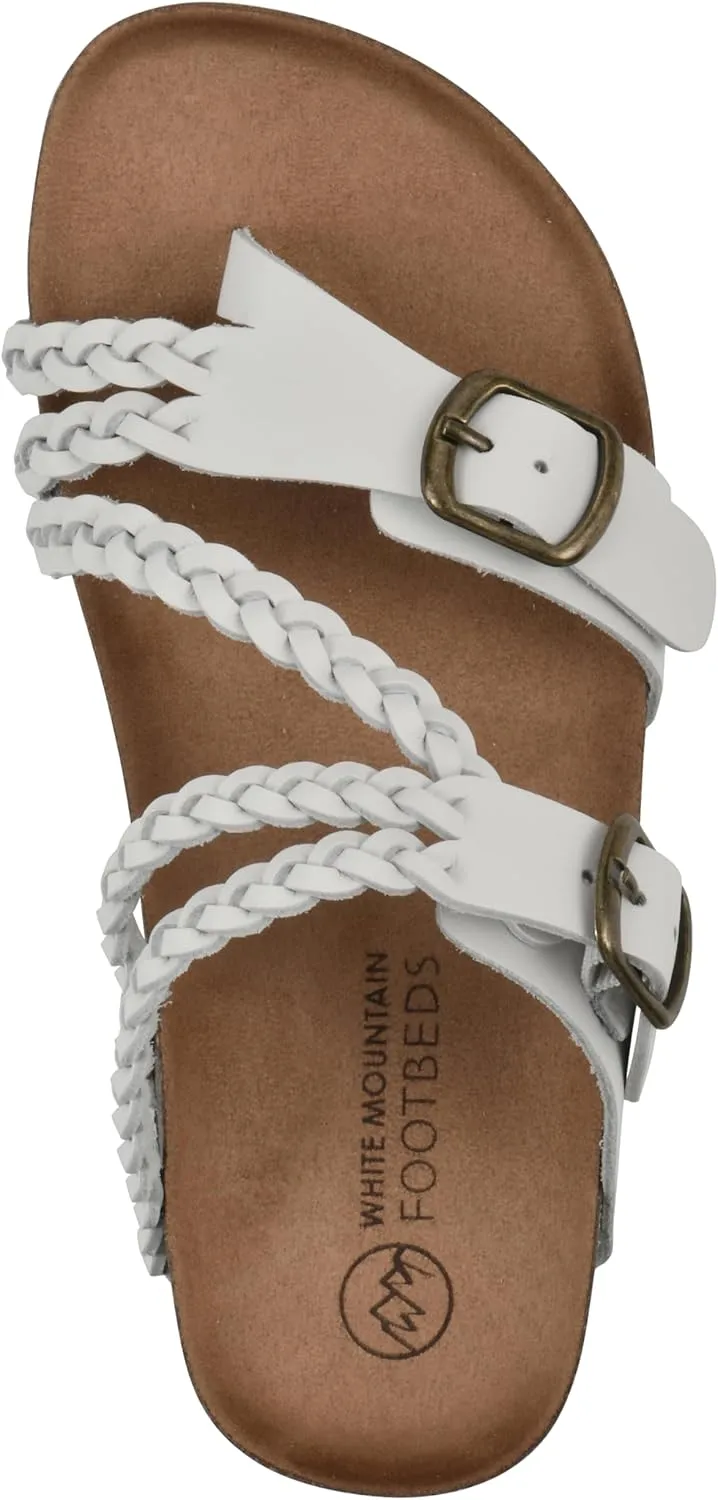 WHITE MOUNTAIN Women's Haziest Braided Signature Comfort-Molded Footbed Sandal