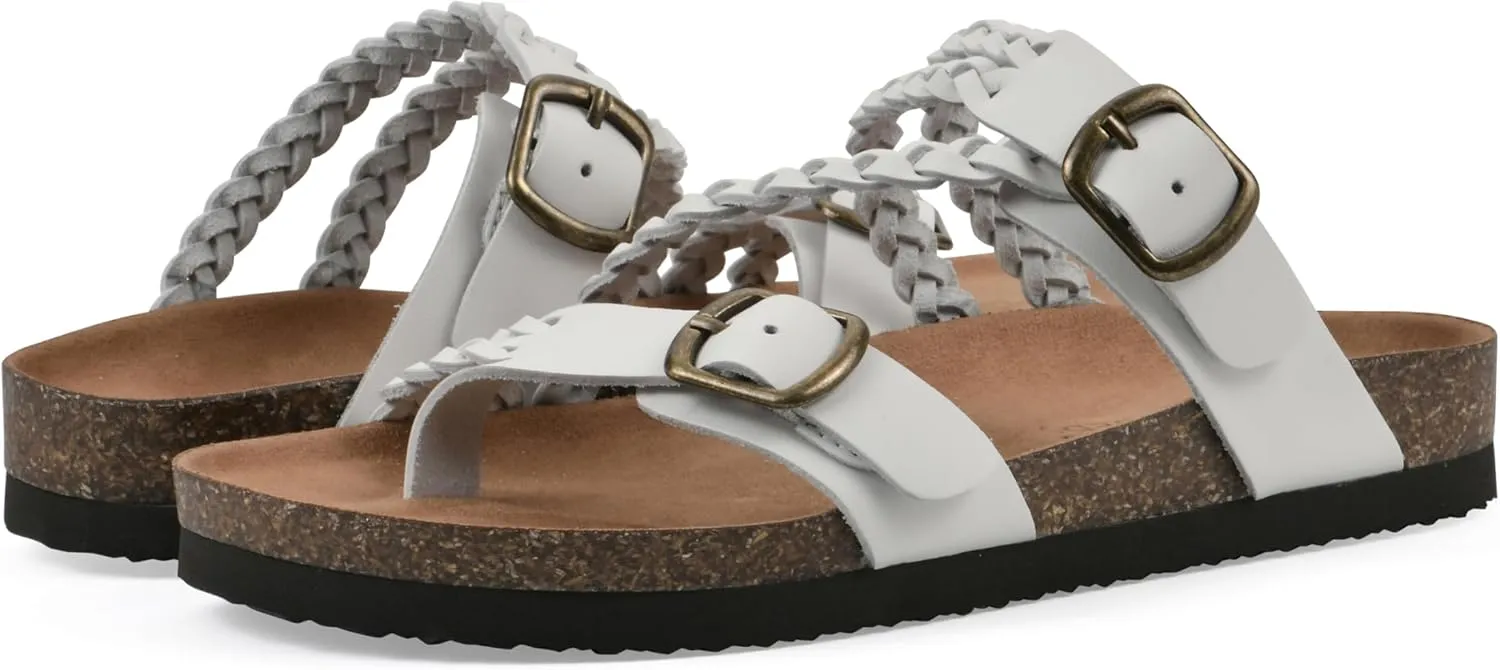 WHITE MOUNTAIN Women's Haziest Braided Signature Comfort-Molded Footbed Sandal