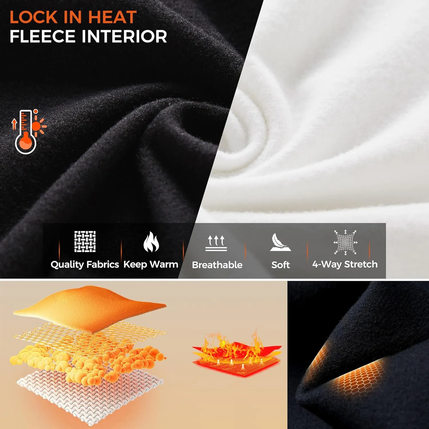 Women Cold Weather Thermal Shirt Fleece Lined Base Layer Crewneck Long Sleeve Undershirt Athletic Skiing Compression Tops