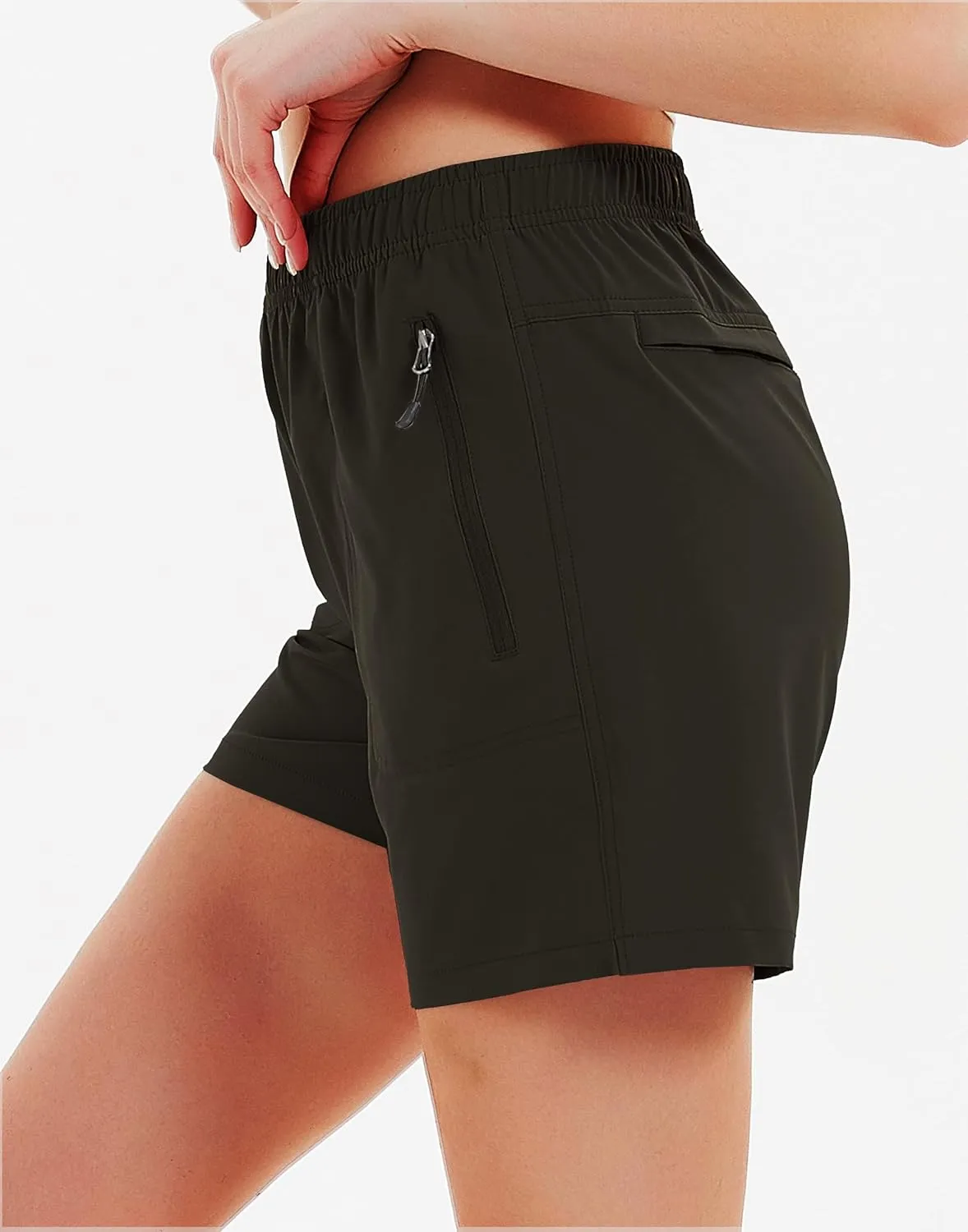 Women's 5" 7" Hiking Cargo Shorts Quick Dry Lightweight Athletic Outdoor Shorts for Workout with Zipper Pockets
