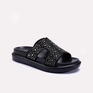 Womens Black Soft Casual Slippers 0413321