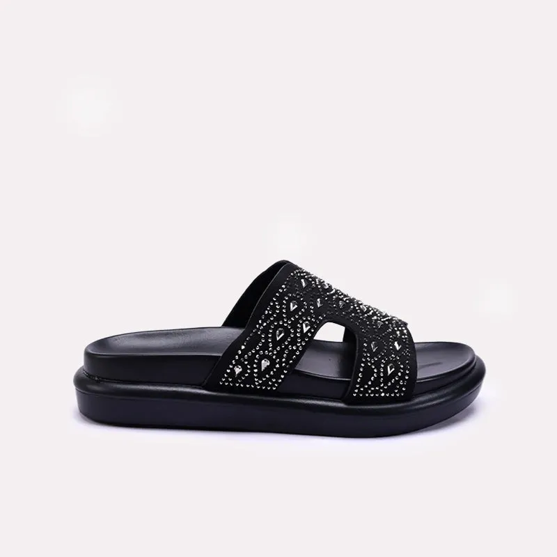 Womens Black Soft Casual Slippers 0413321