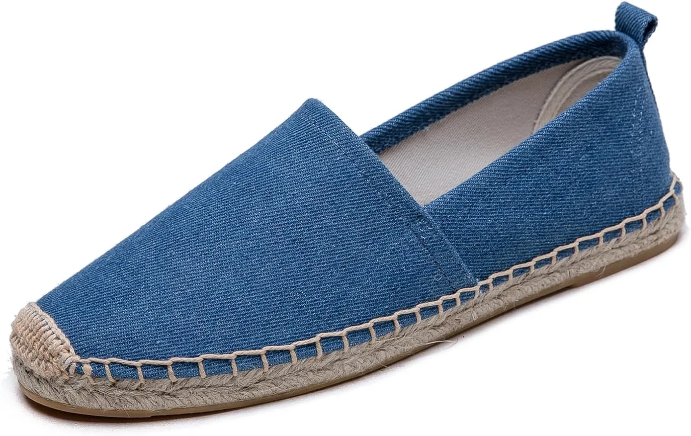 Women's Flat Espadrilles - Soft Women Sneakers Canvas Espadrille Fashion Simple Design Non-Slip Sole Suitable for Summer,Spring,Autumn Any Scenario