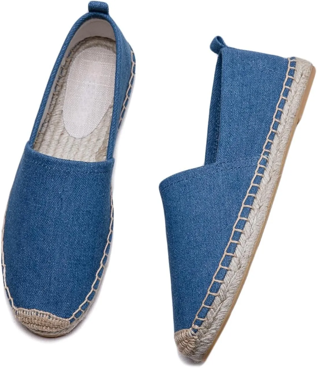 Women's Flat Espadrilles - Soft Women Sneakers Canvas Espadrille Fashion Simple Design Non-Slip Sole Suitable for Summer,Spring,Autumn Any Scenario