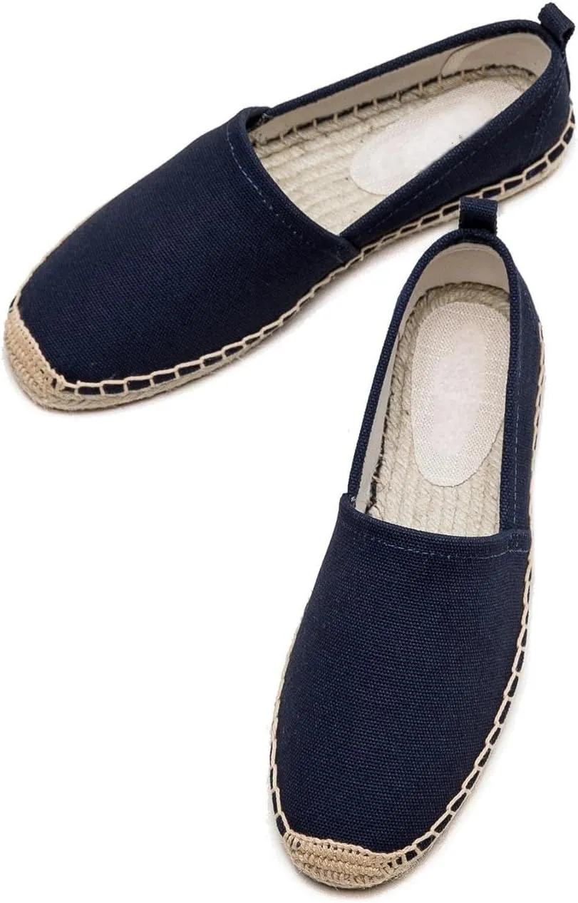 Women's Flat Espadrilles - Soft Women Sneakers Canvas Espadrille Fashion Simple Design Non-Slip Sole Suitable for Summer,Spring,Autumn Any Scenario