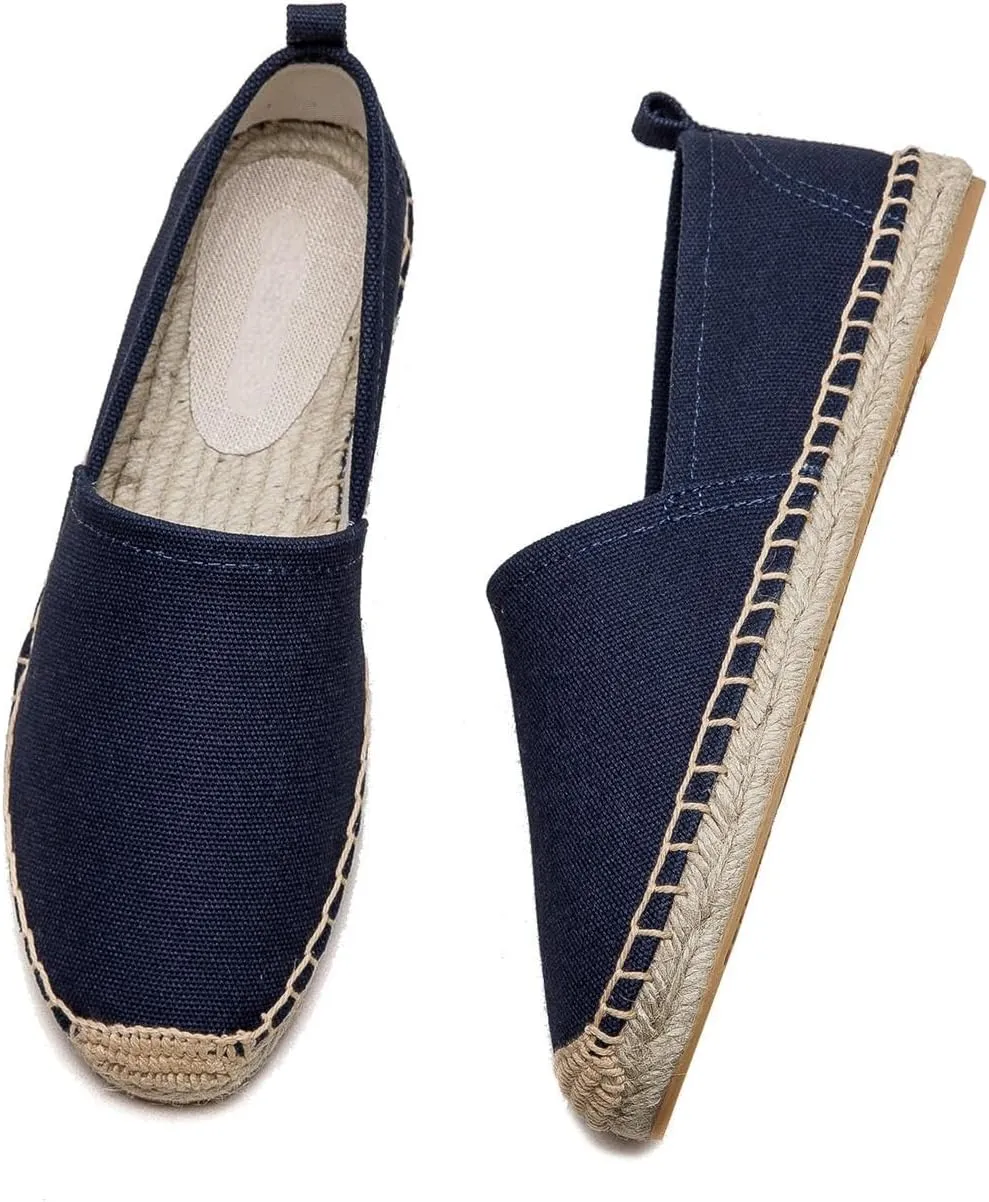 Women's Flat Espadrilles - Soft Women Sneakers Canvas Espadrille Fashion Simple Design Non-Slip Sole Suitable for Summer,Spring,Autumn Any Scenario