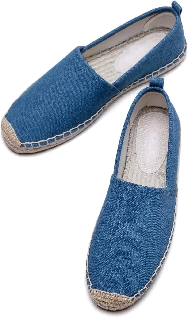 Women's Flat Espadrilles - Soft Women Sneakers Canvas Espadrille Fashion Simple Design Non-Slip Sole Suitable for Summer,Spring,Autumn Any Scenario