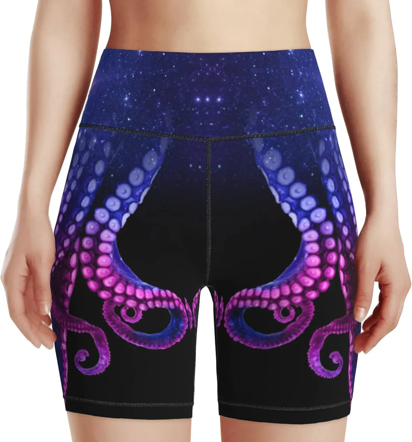 Women's High Waist Bike Shorts for Workout Sports Athletic Running Hiking Biker Yoga Gym Size