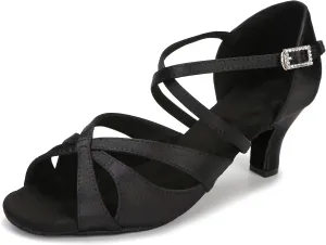 Women's Latin Dance Shoes Female's Ballroom Salsa Dance Shoes 2.5 3 Inch Heel