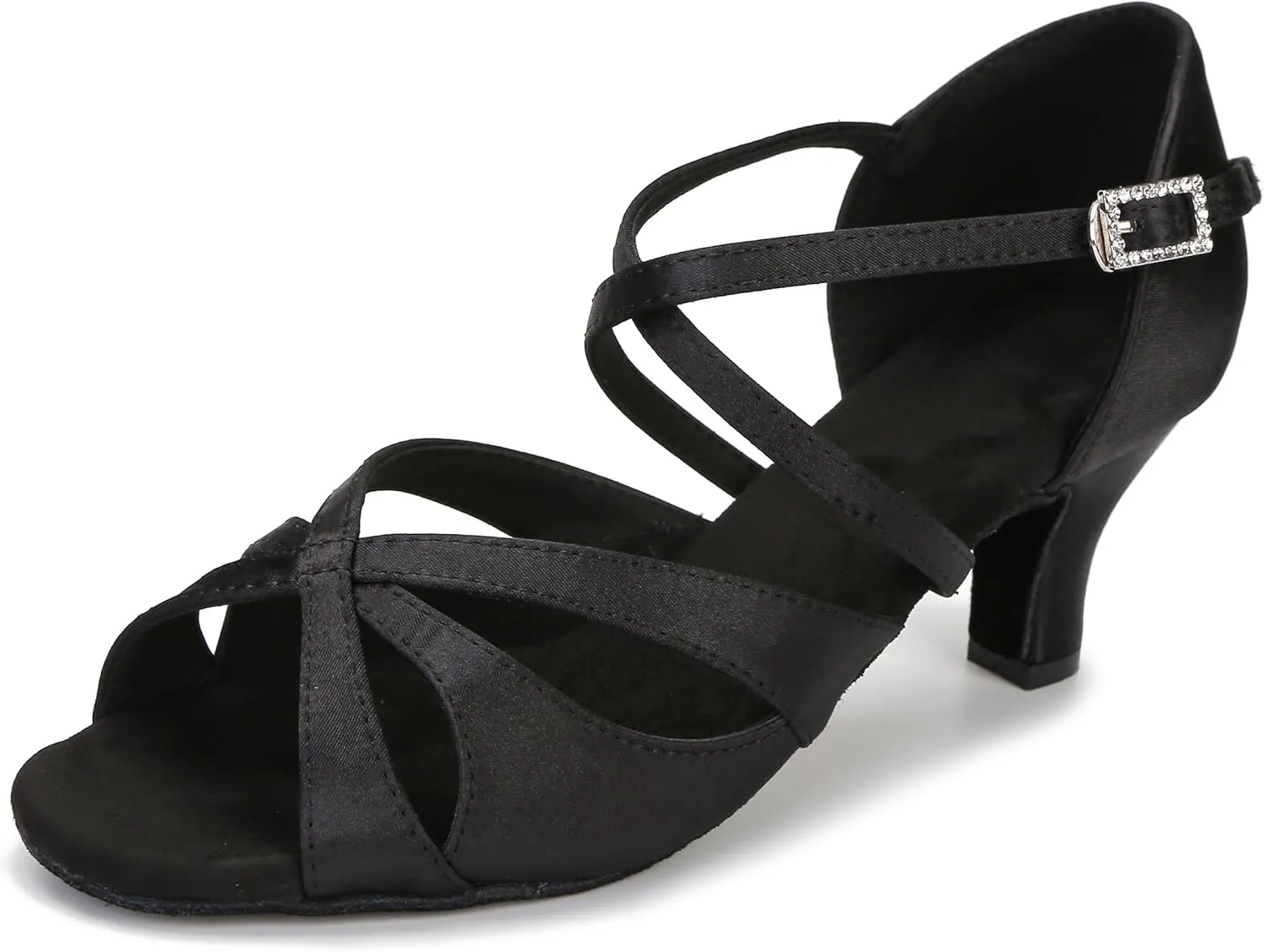 Women's Latin Dance Shoes Female's Ballroom Salsa Dance Shoes 2.5 3 Inch Heel