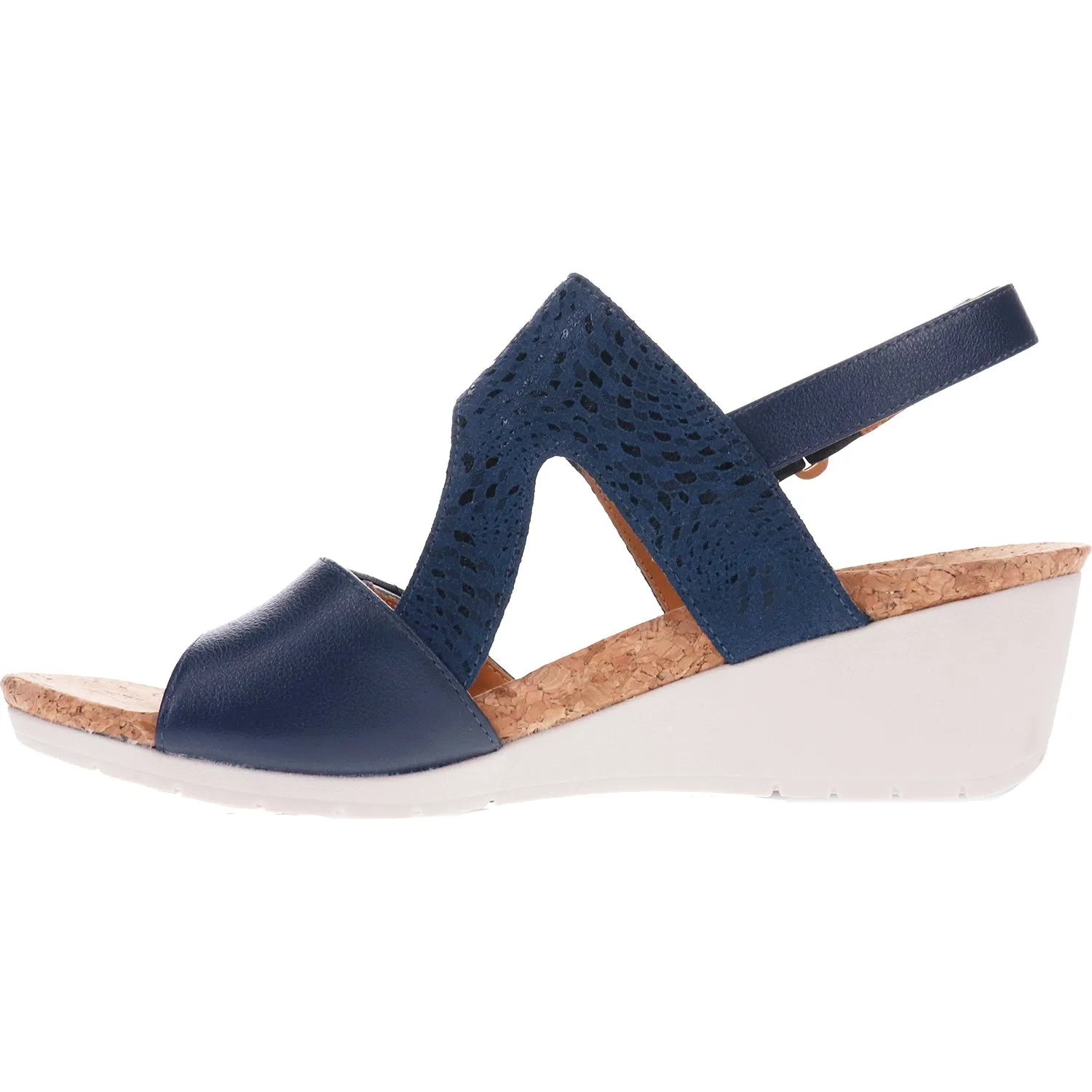 Women's Revere Grenada Blue French Leather