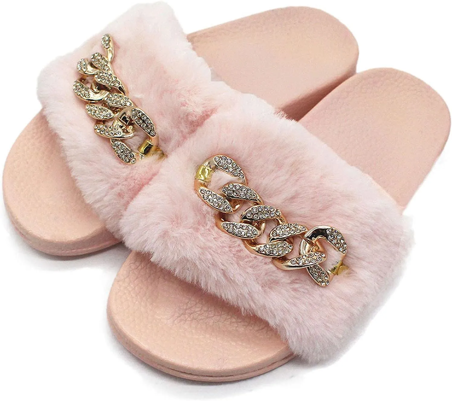 Women's Sandals Chain Sandals Slippers Beach Fashion Summer Slippers Flat Women's Shoes Crystal slipper