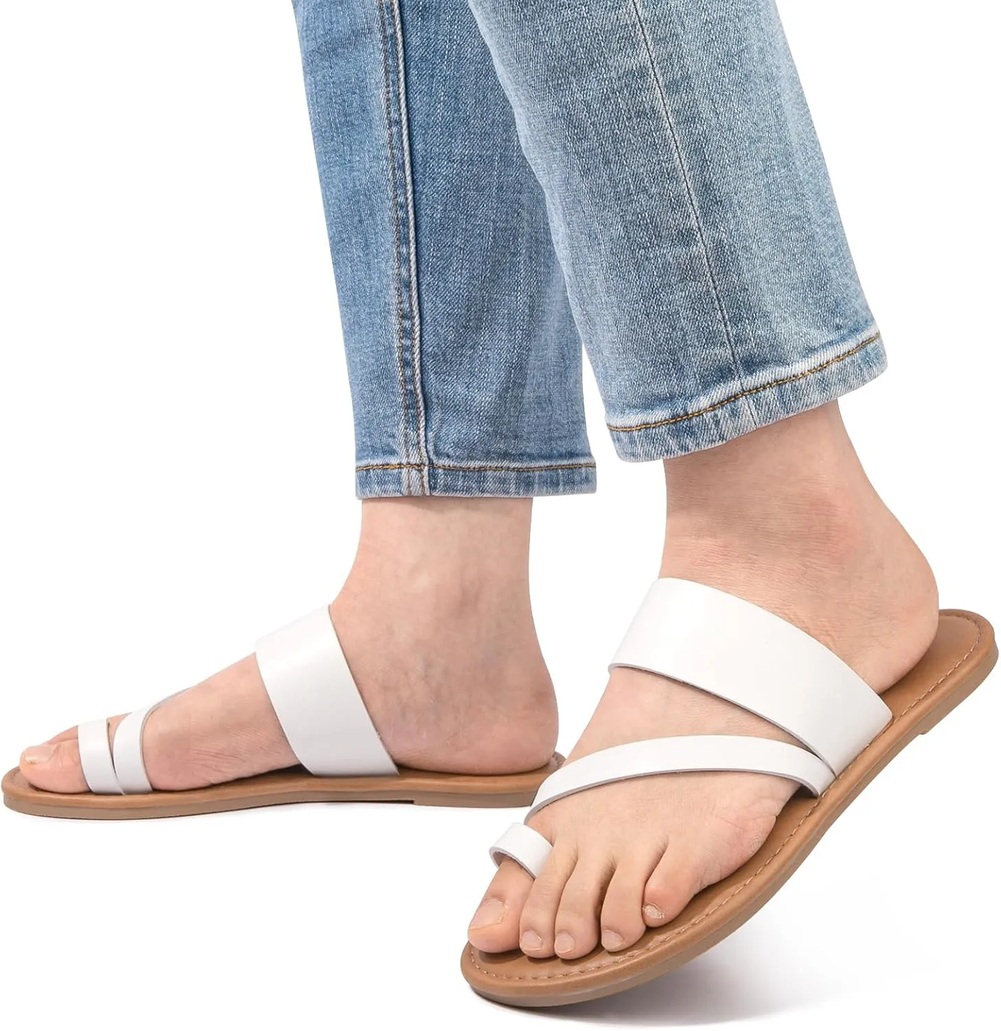 Women's Slide Sandals Slip On Flat Flip Flop Thong Casual Summer