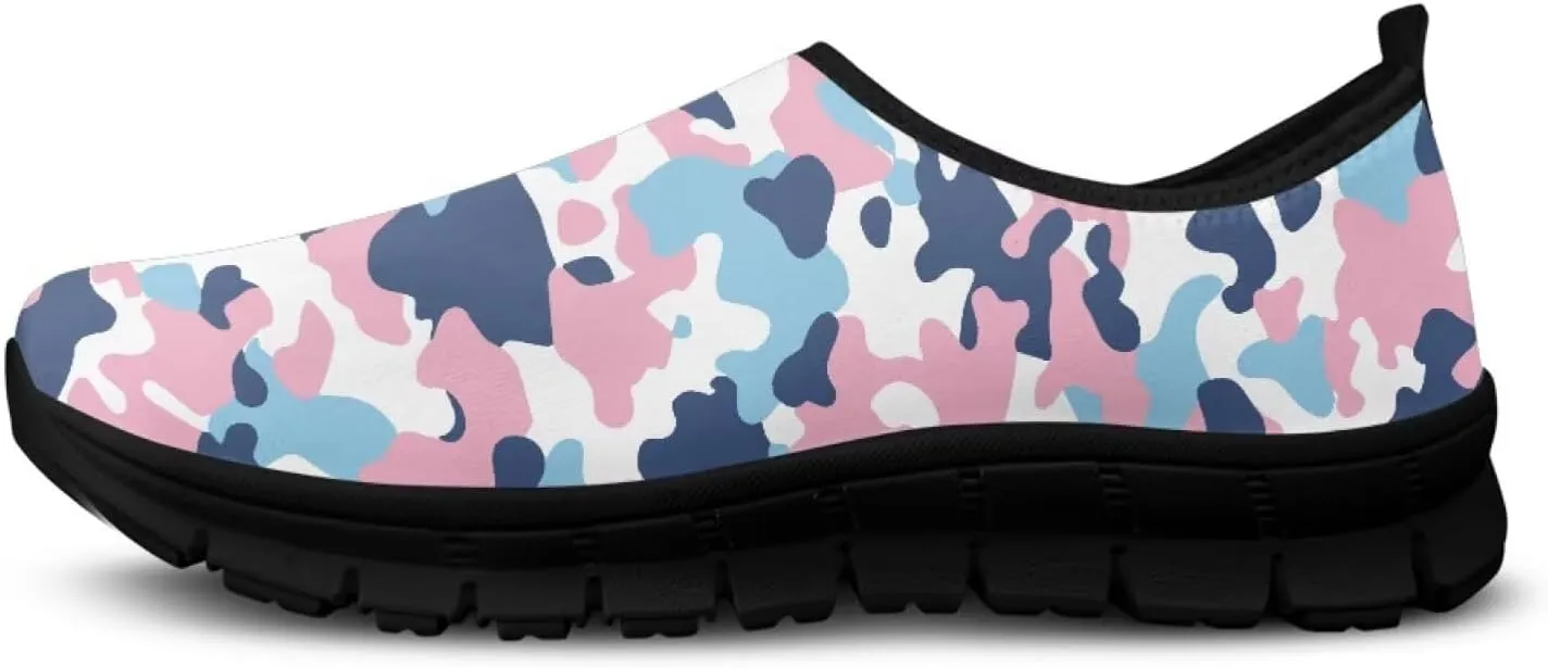 Women's Slip on Sneakers Casual Shoes Loafers Non Slip Breathable Comfortable Walking Sneakers Gifts for Women Girls Black Sole Size 5.5-11.5