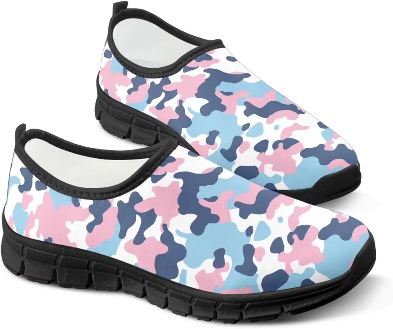Women's Slip on Sneakers Casual Shoes Loafers Non Slip Breathable Comfortable Walking Sneakers Gifts for Women Girls Black Sole Size 5.5-11.5