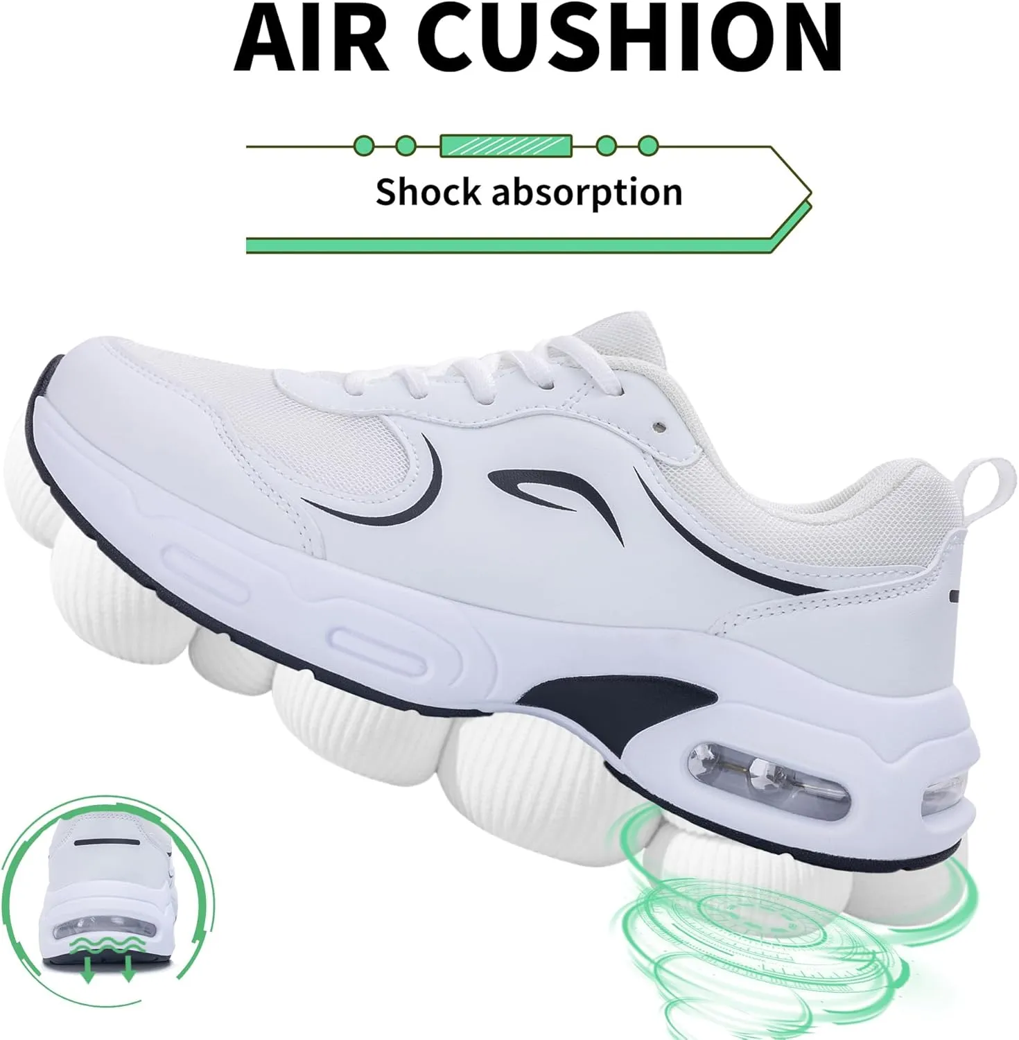 Womens Walking Shoes with Arch Support | Orthotic Sneakers for Plantar Fasciitis Foot Heel Pain Relief | Tennis Running Shoes US 6.5-11