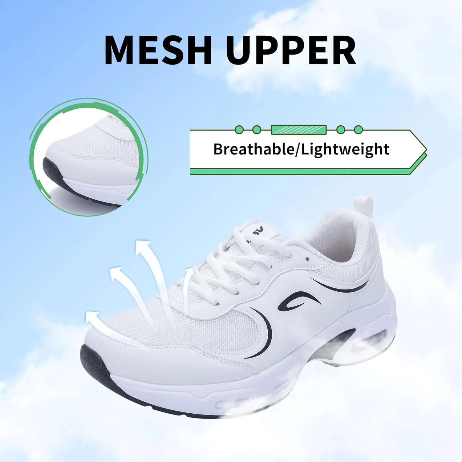 Womens Walking Shoes with Arch Support | Orthotic Sneakers for Plantar Fasciitis Foot Heel Pain Relief | Tennis Running Shoes US 6.5-11