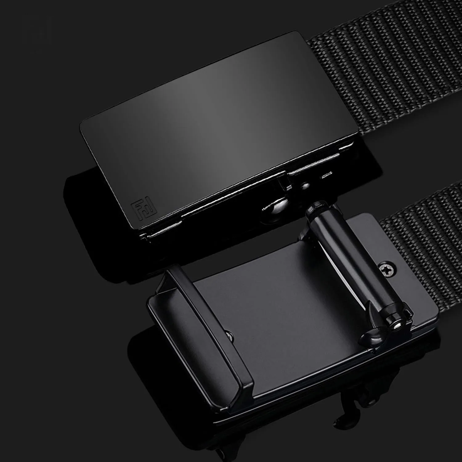 WONDAY 2 Pack Nylon Ratchet Golf Belts for Men, Casual Tactical Web Belt with Quick Release Automatic Slide Buckle