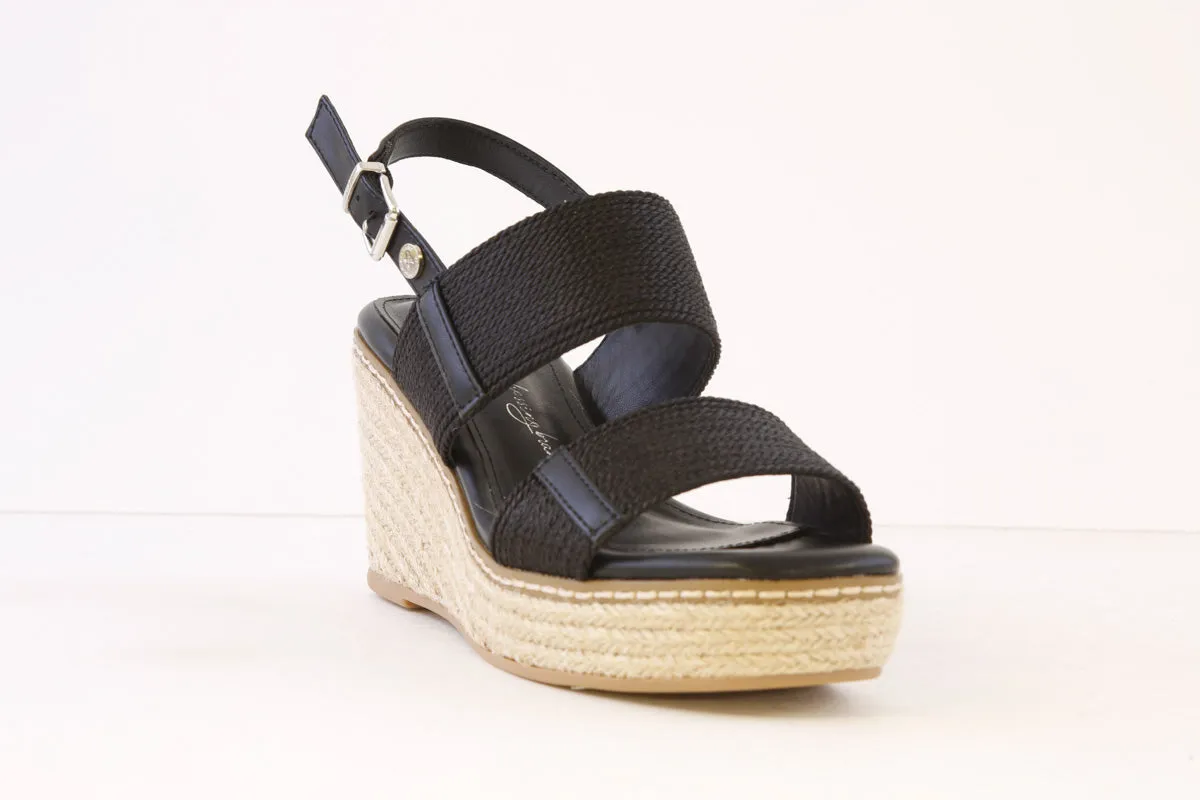 XTI - 142832 HIGH HEEL ESPADRILLE SANDAL - BLACK