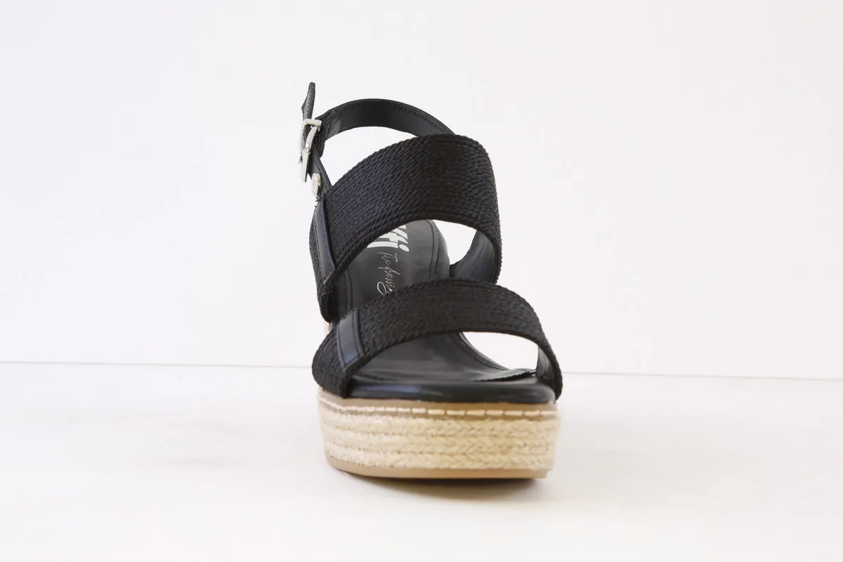 XTI - 142832 HIGH HEEL ESPADRILLE SANDAL - BLACK