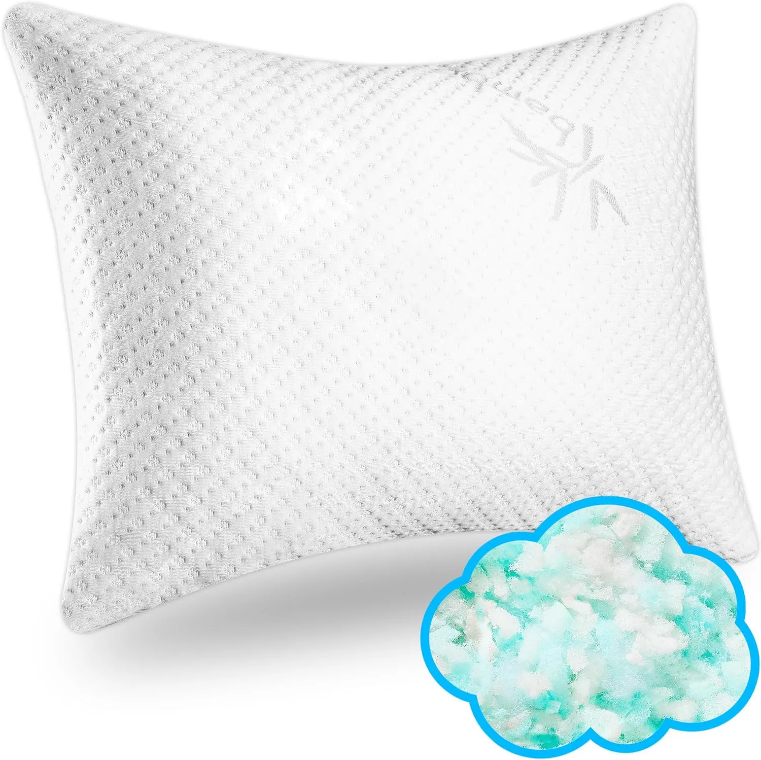 Xtreme Comforts Memory Foam Pillows Made in The USA - Standard Size, Slim Cooling Pillow for Sleeping on Side, Back & Stomach - Firm and Soft Bed Pillows