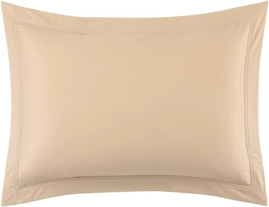 Yves Delorme Triomphe Dune King 21 x 37 in Sham - Extra Soft and Warm Luxury Sheets, 100% Natural Organic French Bed Linens - Breathable and Durable
