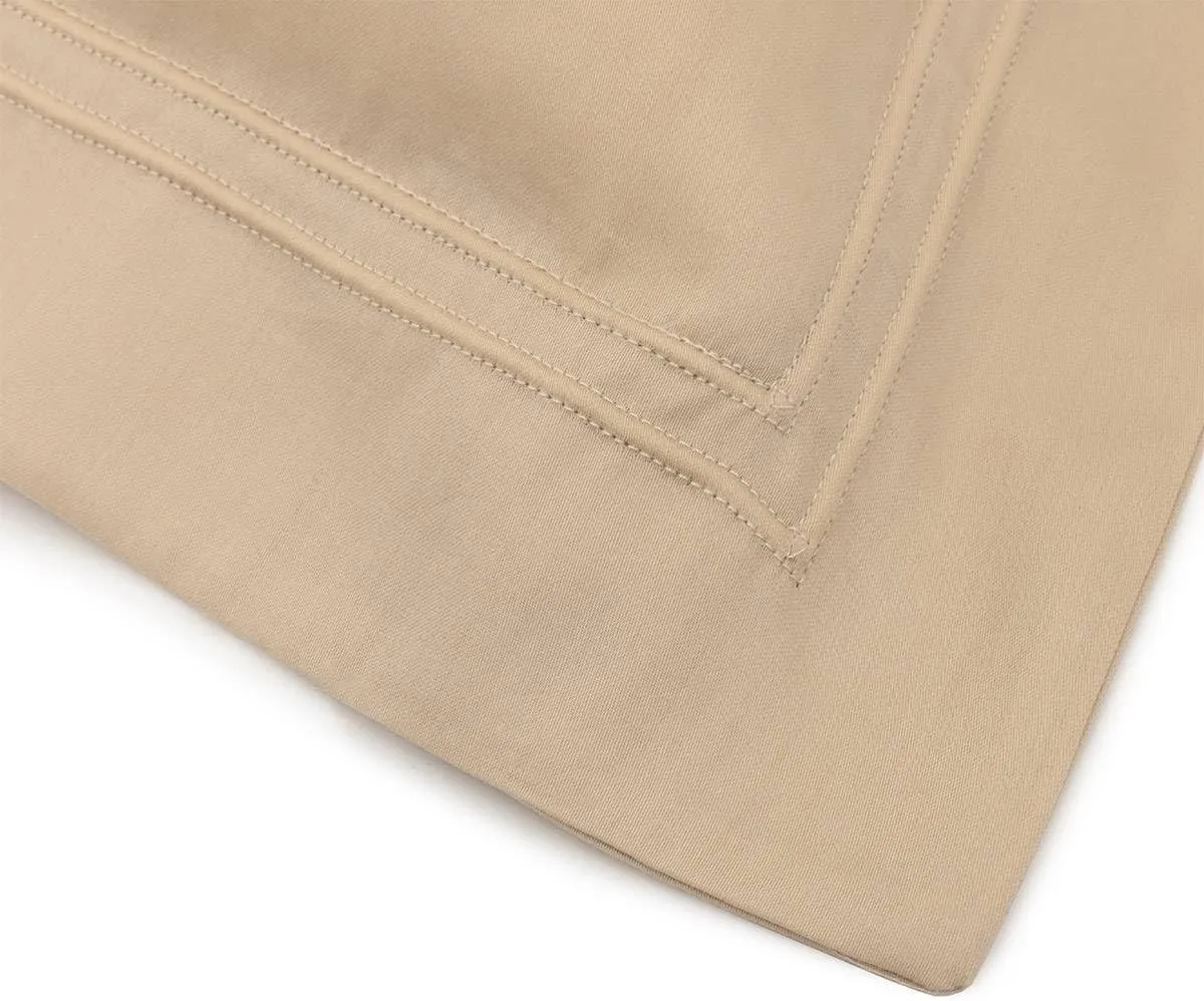 Yves Delorme Triomphe Dune King 21 x 37 in Sham - Extra Soft and Warm Luxury Sheets, 100% Natural Organic French Bed Linens - Breathable and Durable